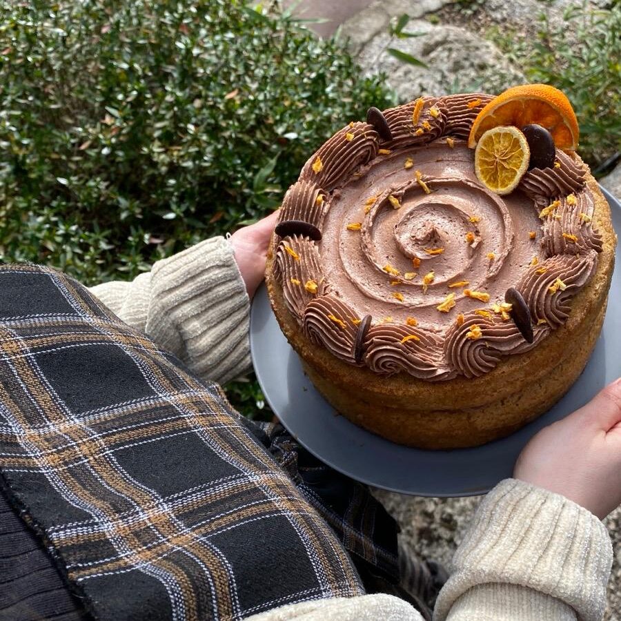 Tarta Naranja y cacao